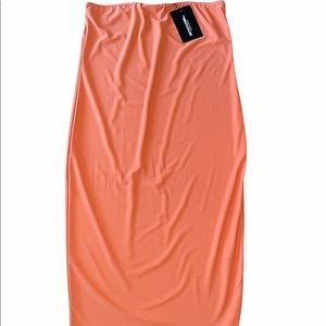 Orange MIDI body con skirt or bandeau dress